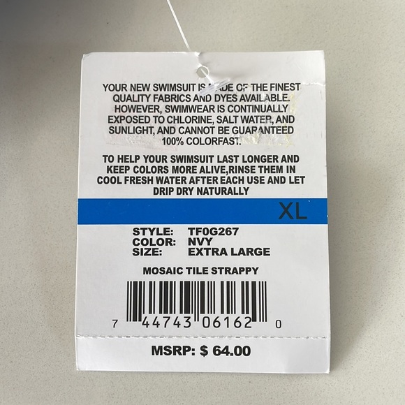 Women’s 24 in Ocean swimsuit new with tags adjustable straps - Picture 6 of 6